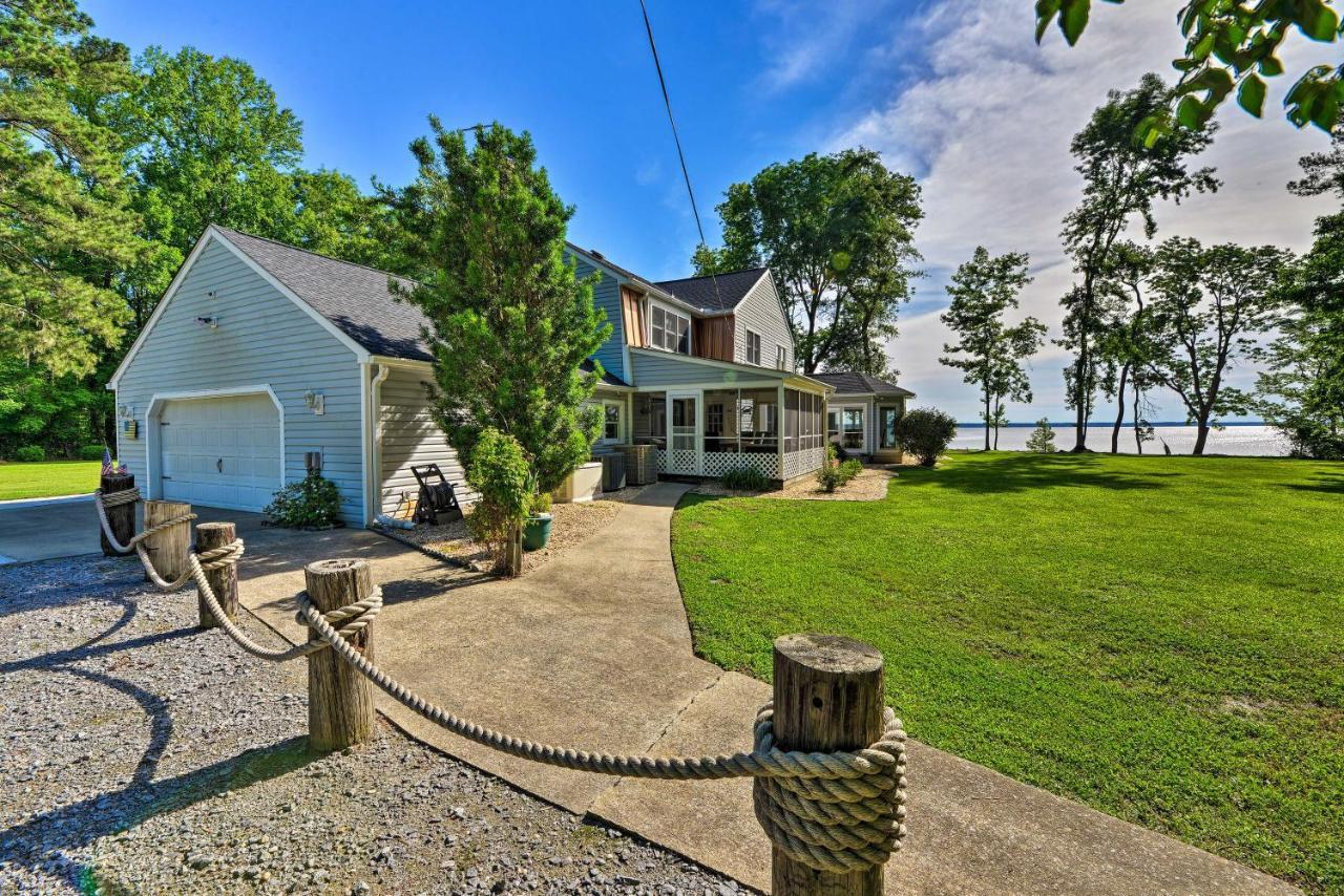 Bayfront Blounts Creek Home Private Beach And Dock! Whichard Beach المظهر الخارجي الصورة